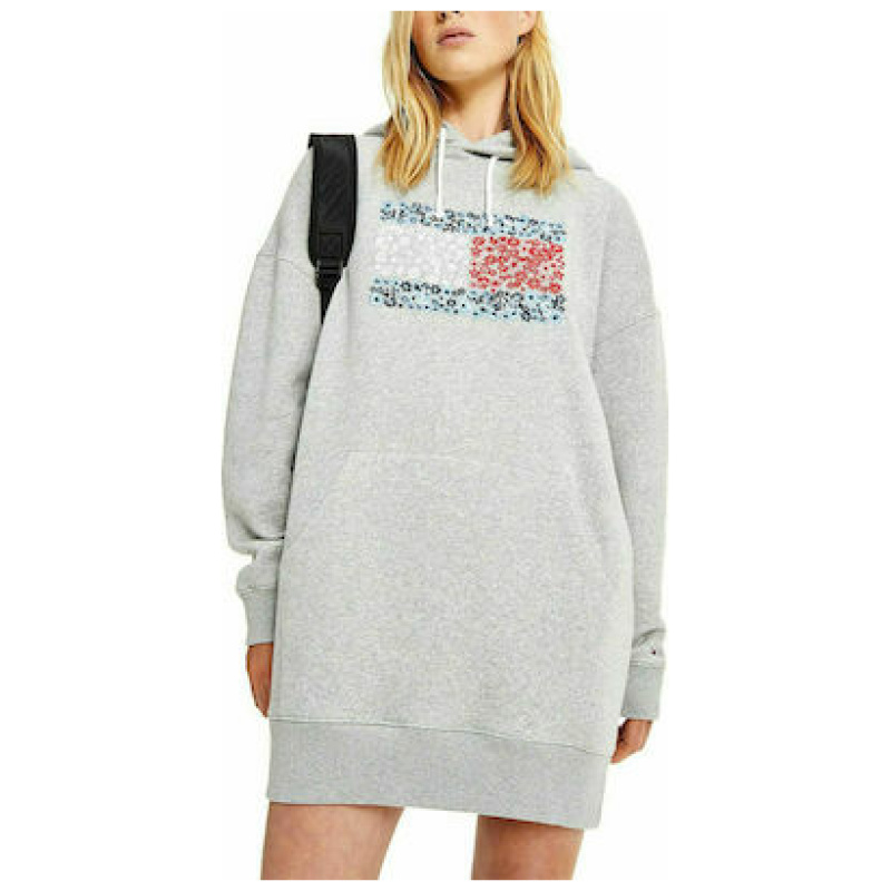TOMMY JEANS Φόρεμα με κουκόλα γκρι 112880