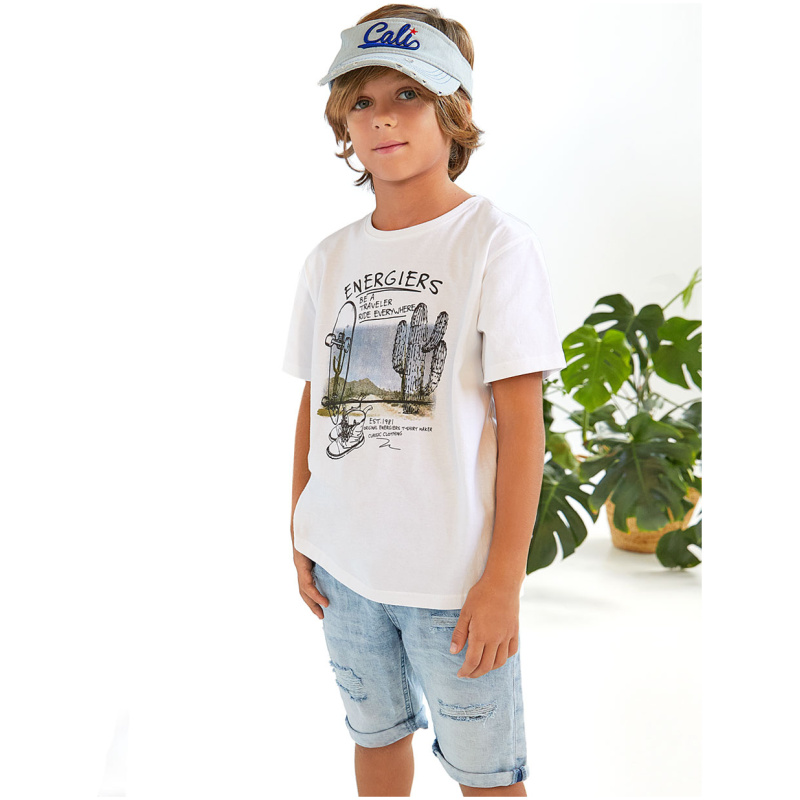 ENERGIERS  T-SHIRT  ΜΕ ΤΎΠΩΜΑ ΚΆΚΤΟ &AMP; SKATEBOARD. 33452