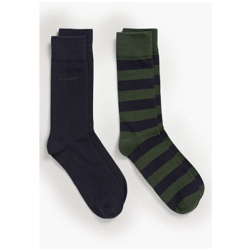 GANT 2-Pack Barstripe And Solid Socks 119437
