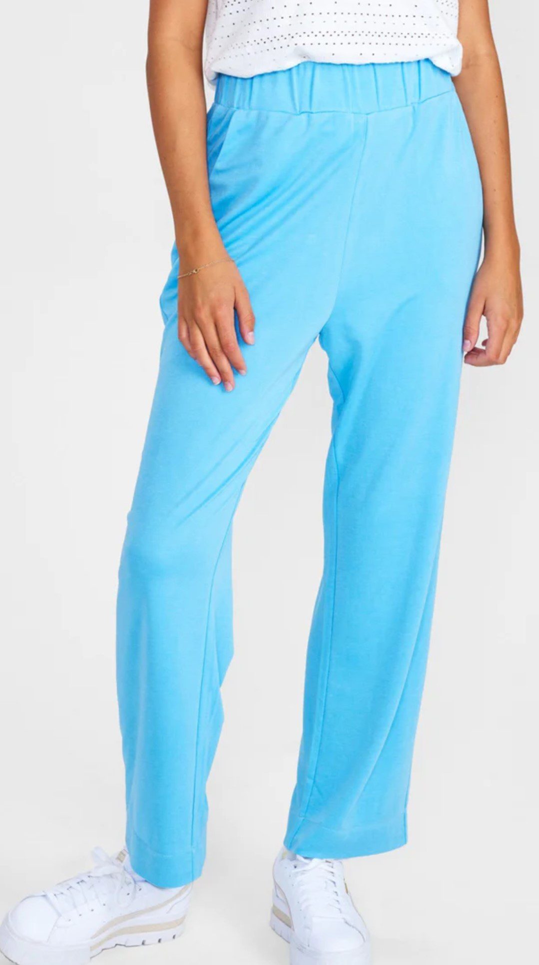 NUMPH Nuleanne γυναικεία γαλάζια παντελόνα - Menzies Clothing Online Store