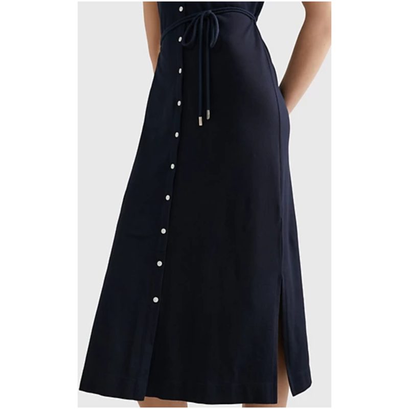 TOMMY HILFIGER Slim midi polo dress 156196