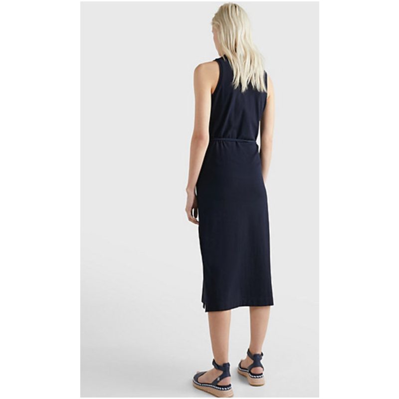 TOMMY HILFIGER Slim midi polo dress 156196