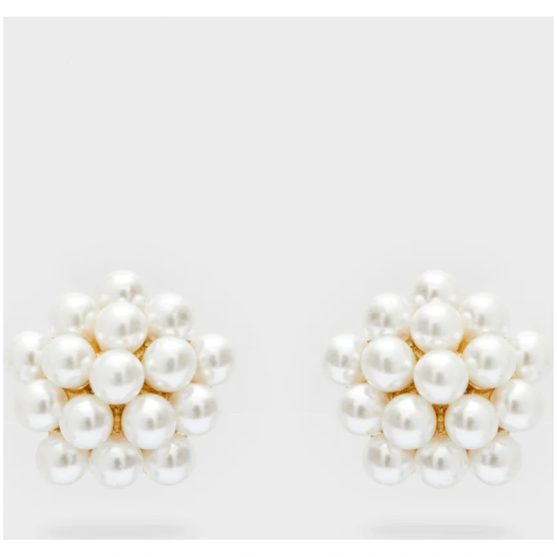NALI Lobe earrings with white pearls