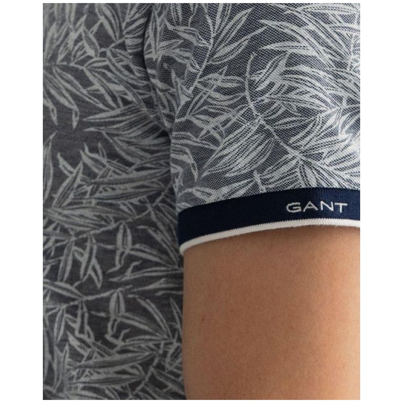 GANT LEAF PRINT PIQUE SS RUGGER