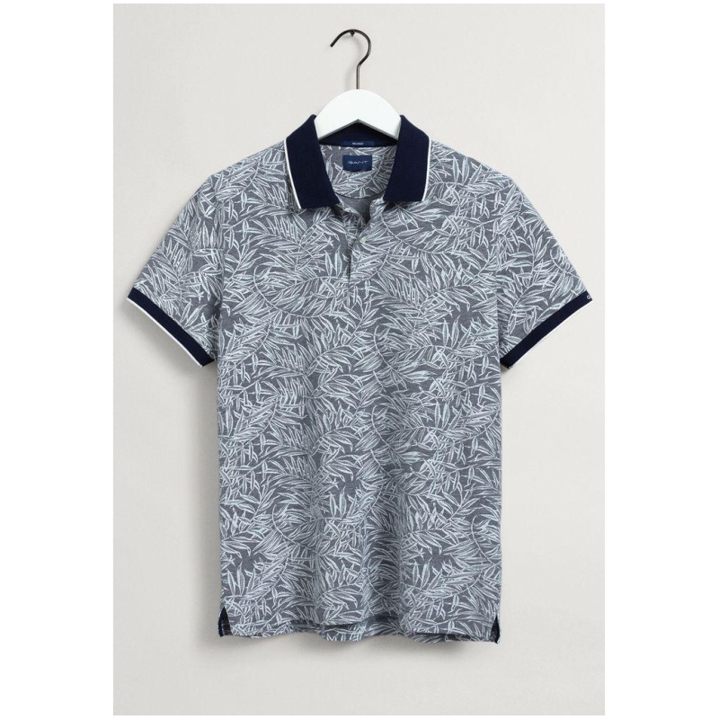 GANT LEAF PRINT PIQUE SS RUGGER