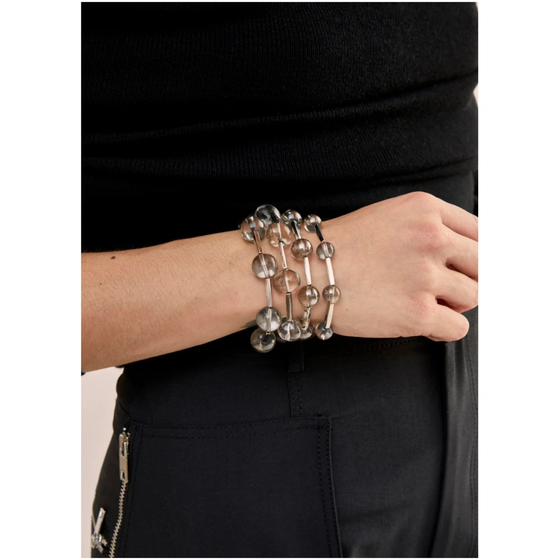 NALI Luxe big bracelet set silver spheres AW0AW16910 BDS TOMMY HILFIGER