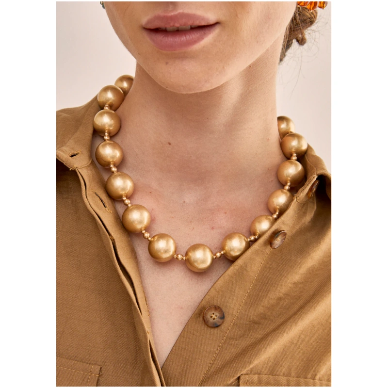 NALI Necklace gold spheres DWOR0153 GOLD NALI