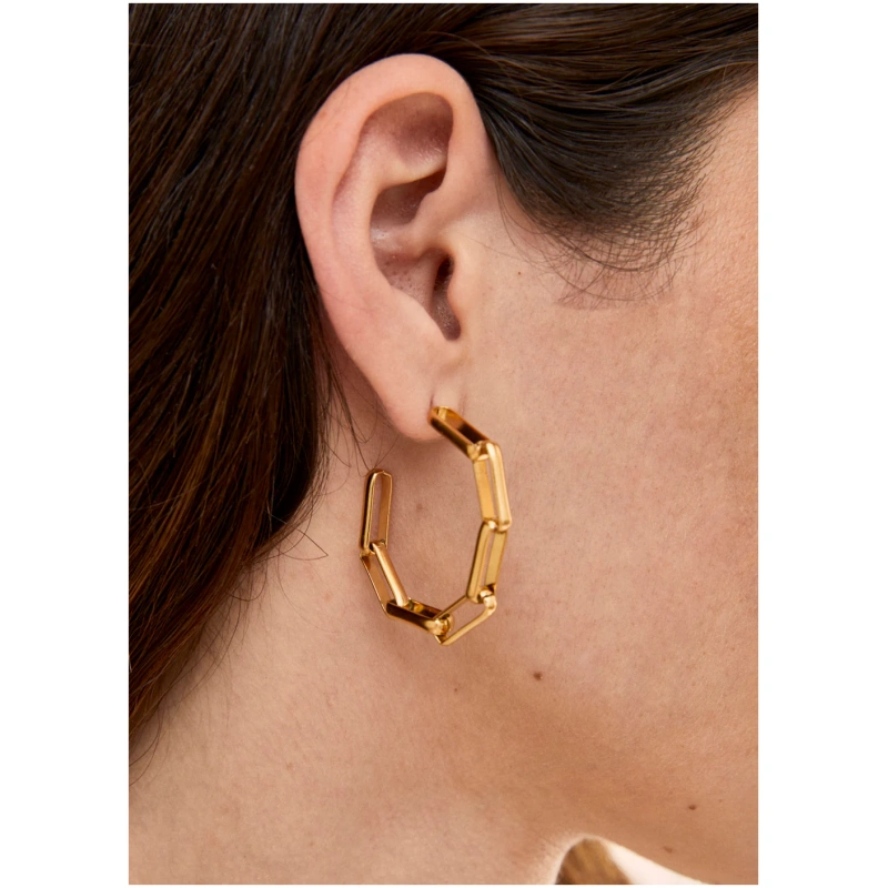 NALI Chain hoop earrings gold