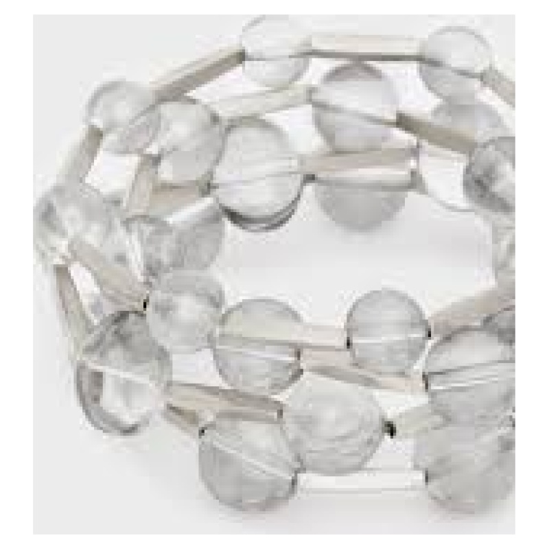 NALI Luxe big bracelet set silver spheres