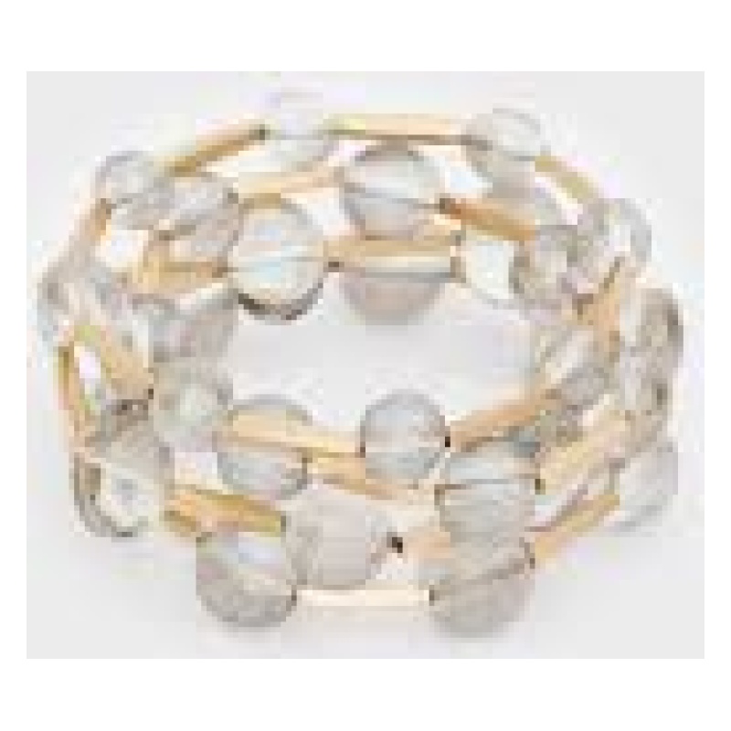 NALI Luxe big bracelet set gold sheres