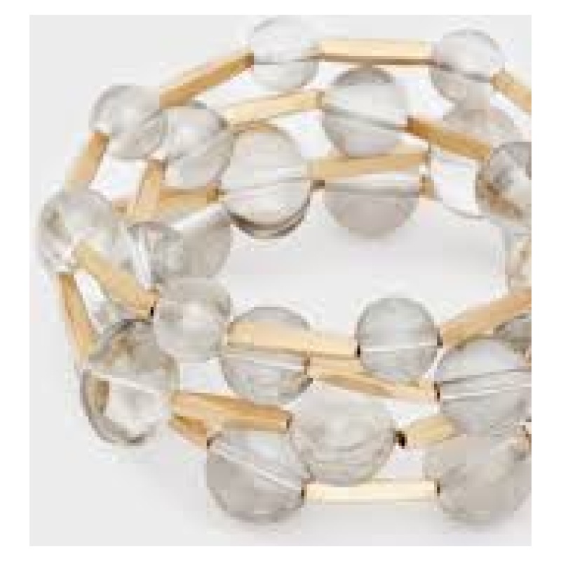 NALI Luxe big bracelet set gold sheres