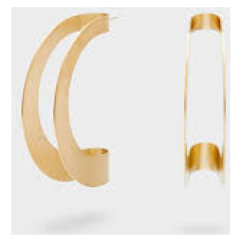 NALI Oversize curved earrings gold