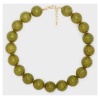 NALI Necklace gold green sheres