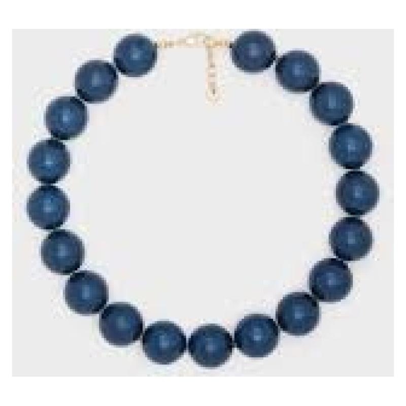 NALI Necklace gold blue spheres