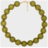 NALI Necklace gold green sheres
