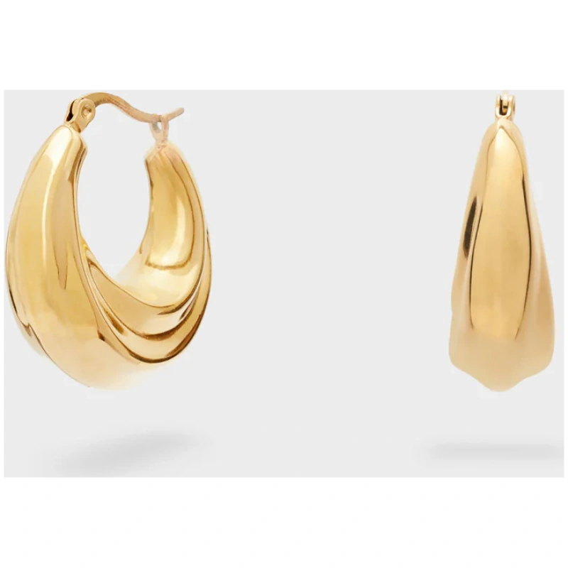 NALI Chunky hoop earrings gold