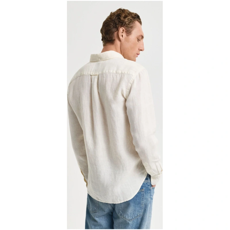 GANT Regular fit garment-gyed linen shirt