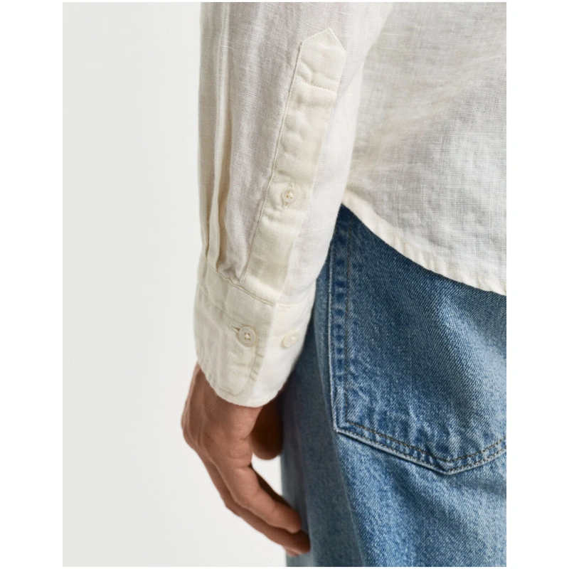 GANT Regular fit garment-gyed linen shirt