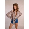 MOLLY BRACKEN Printed and semi-transparent blouse