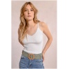 MOLLY BRACKEN Wide braided belt with buckle