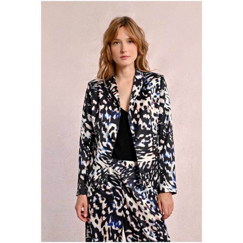 MOLLY BRACKEN Short printed blazer