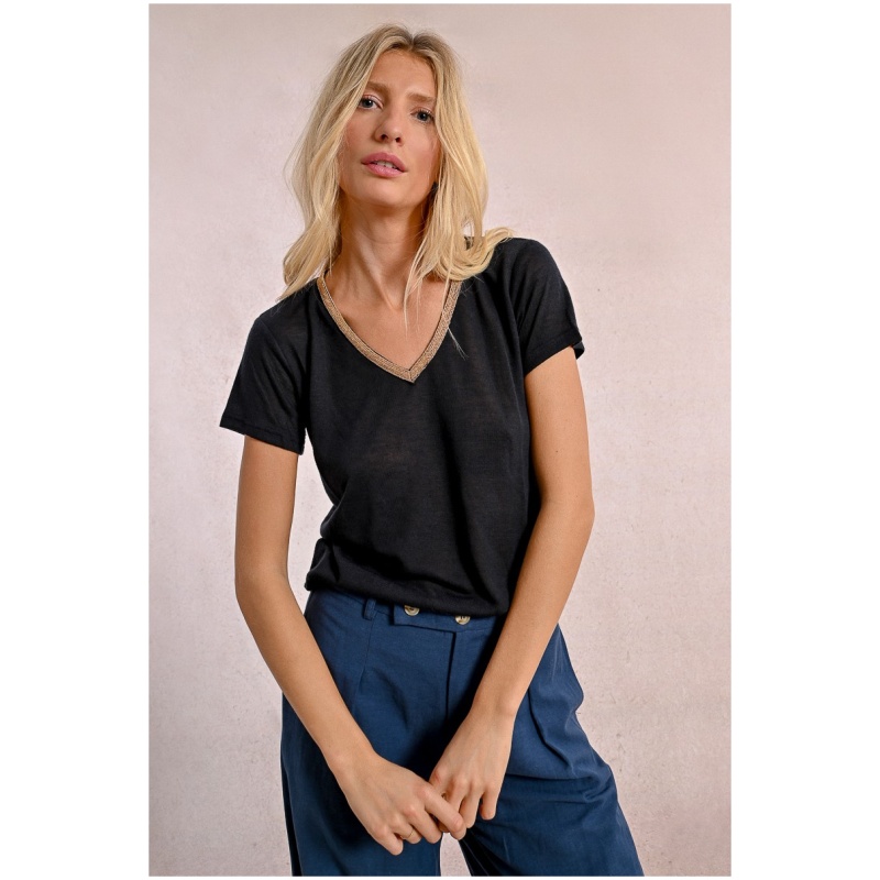 MOLLY BRACKEN Flowy V-neck T-shirt