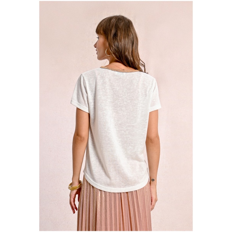 MOLLY BRACKEN Flowy V-neck T-shirt