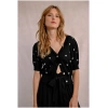 MOLLY BRACKEN Crop cardigan, heart pattern
