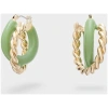 NALI FLEUR HOOP EARRINGS ENAMEL