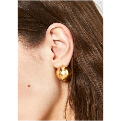 NALI APRIL ROUND LOBE EARRINGS S.STEEL