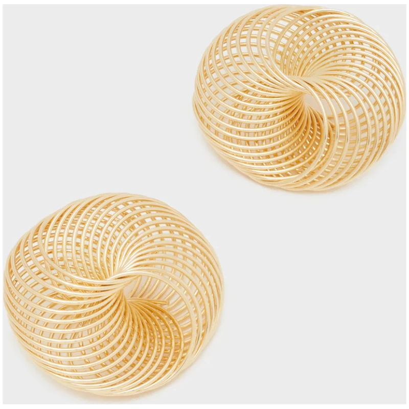 NALI VORTEX OVERSIZE EARRINGS GOLD