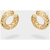 NALI EMBELLISHED EARCUFF EARRINGSS.STEEL GOLD