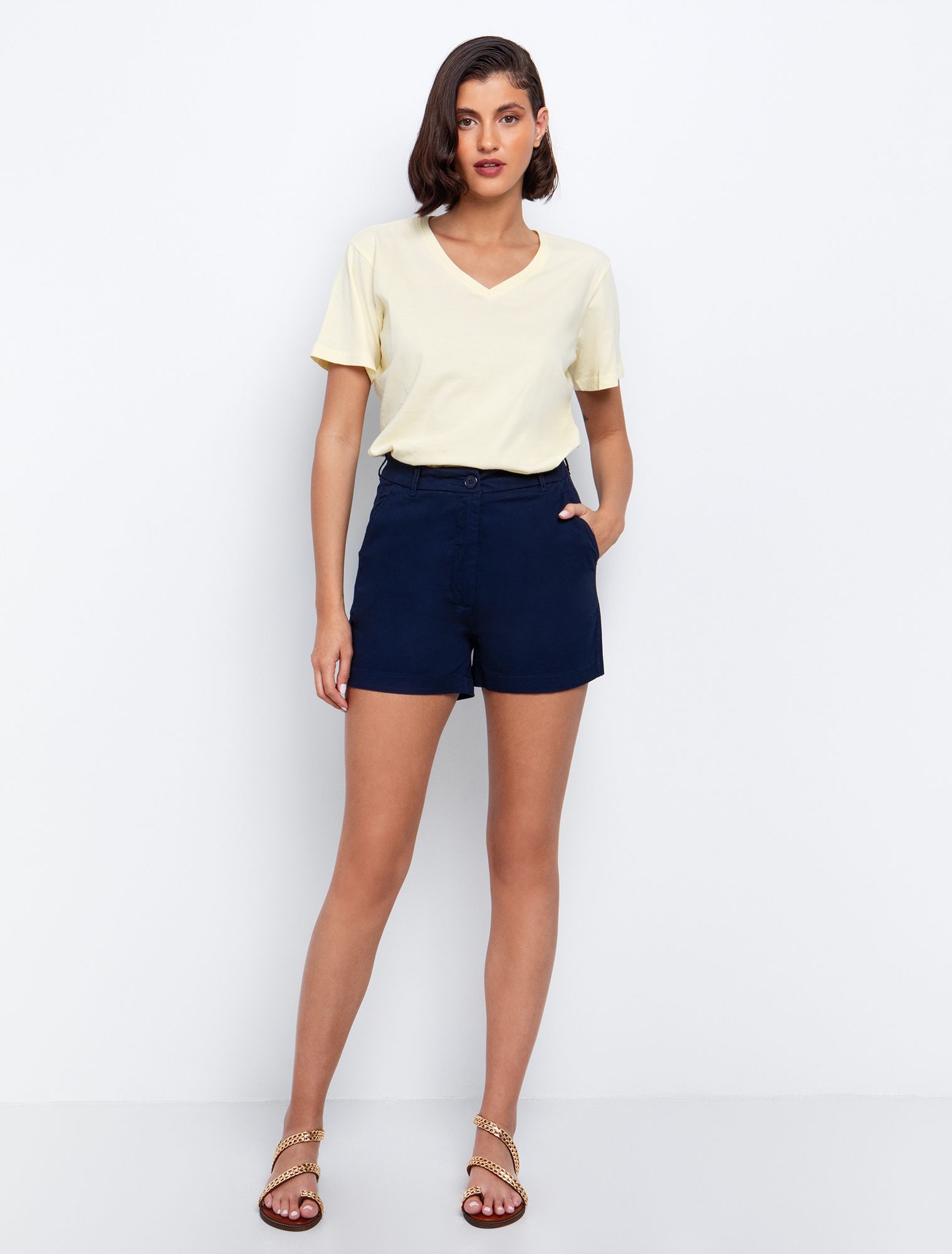 TOI MOI Cotton shorts with pockets