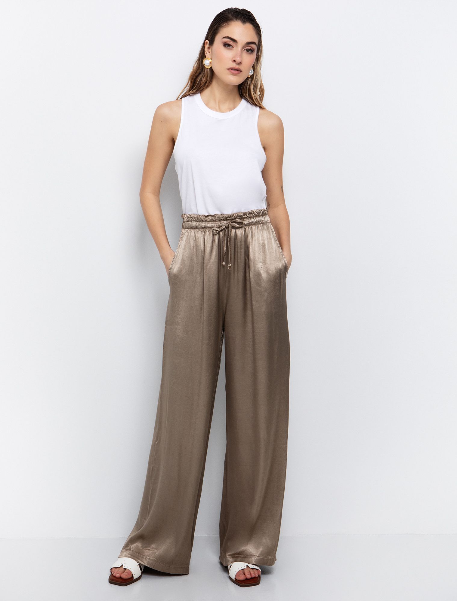 TOI MOI Satin-look trousers