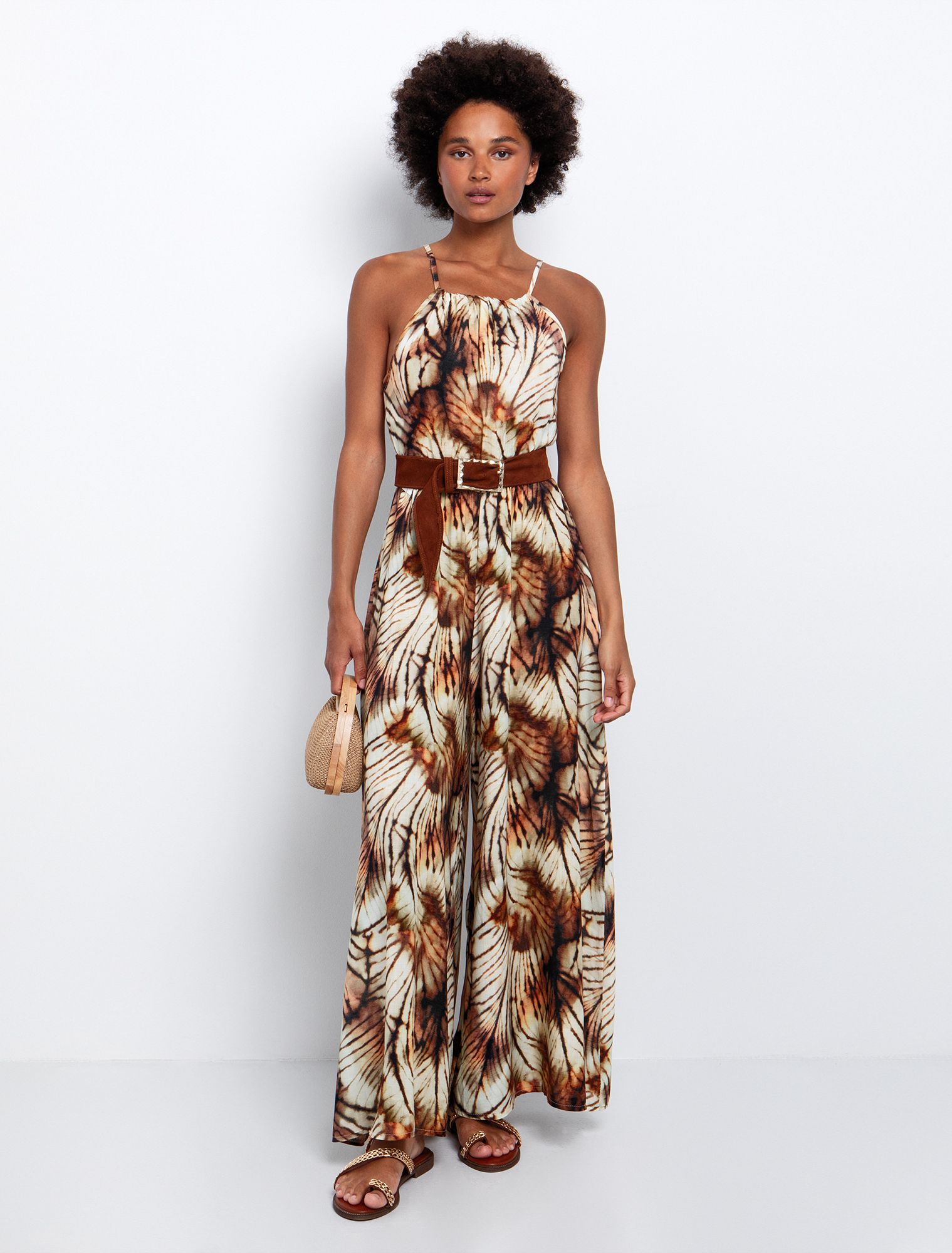 TOI MOI Abstract halter jumpsuit