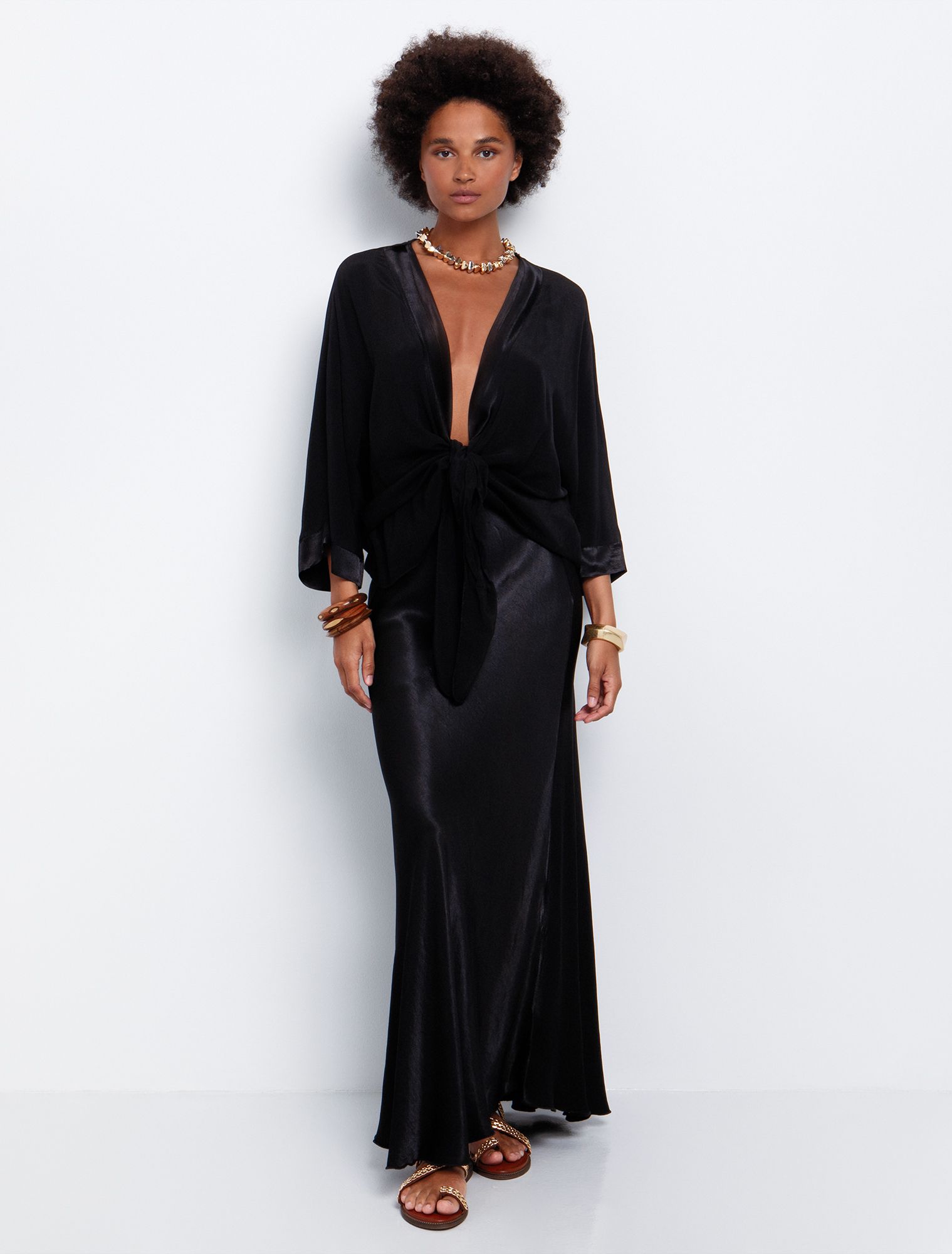 TOI MOI Oversized kimono with knot