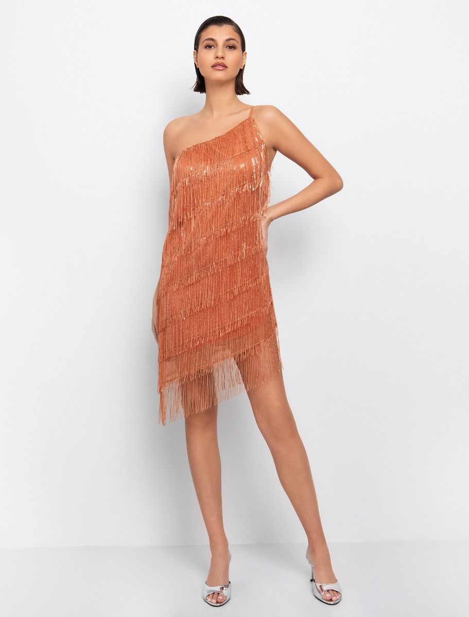 TOI MOI Dress with fringes & sequins
