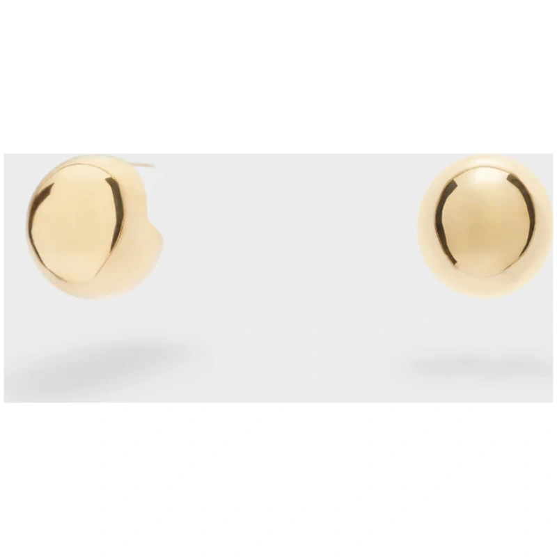 NALI APRIL ROUND LOBE EARRINGS S.STEEL