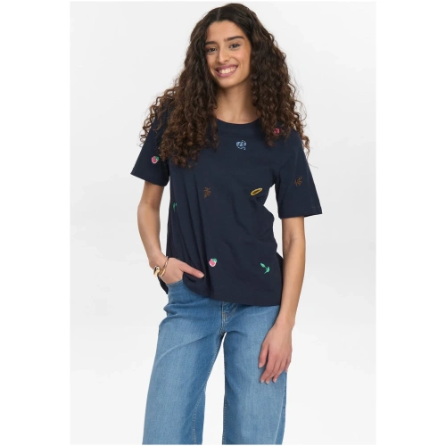 NUMPH NUZOEY T-SHIRT - GOTS - Dark Sapphire