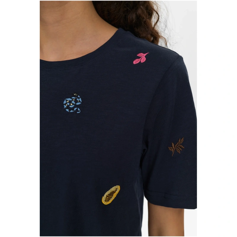 NUMPH NUZOEY T-SHIRT - GOTS - Dark Sapphire
