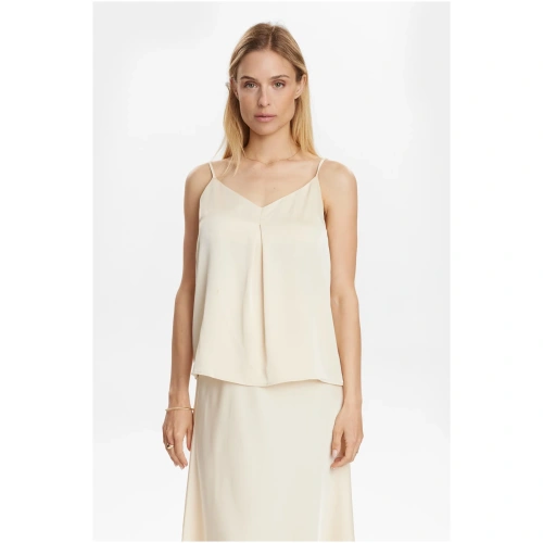 NUMPH NUEVERY STRAP TOP - Ecru