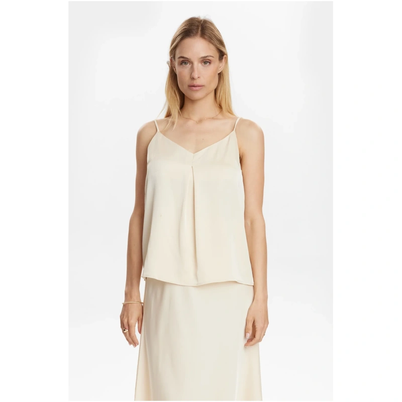 NUMPH NUEVERY STRAP TOP - Ecru