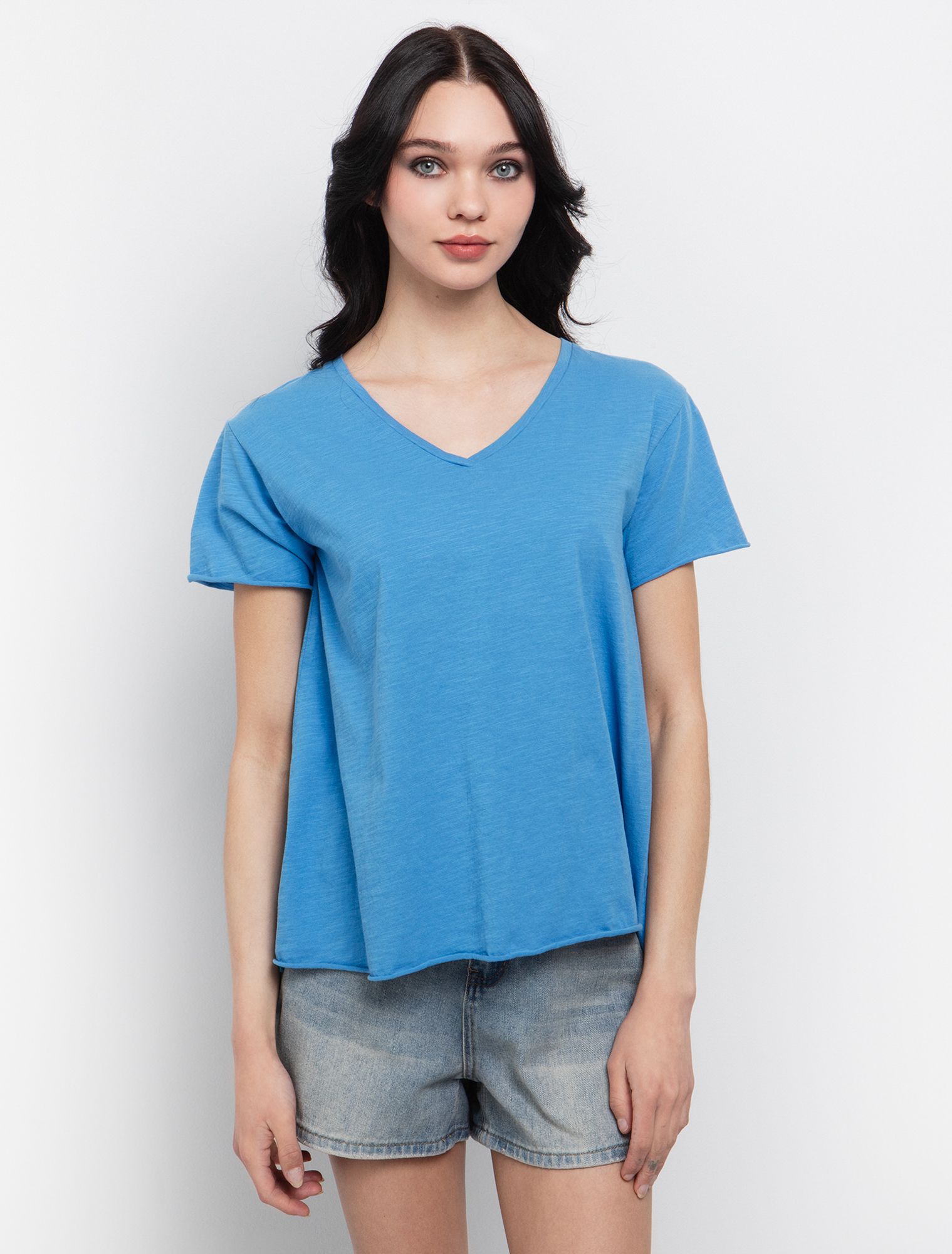 TOI MOI Asymmetrical t-shirt with V