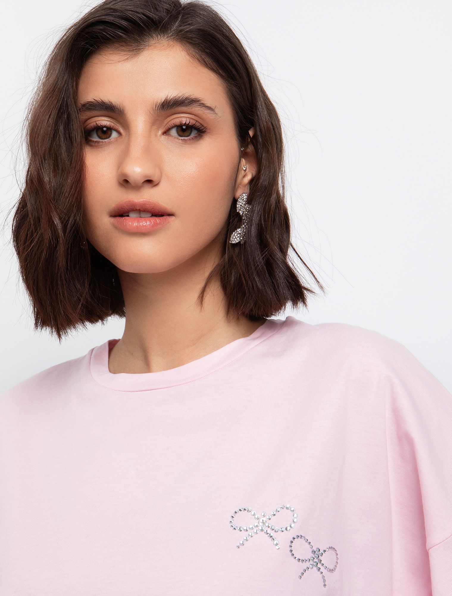 TOI MOI T-shirt with rhinestone bows