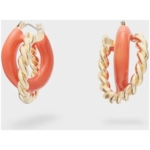 NALI FLEUR HOOP EARRINGS ENAMEL