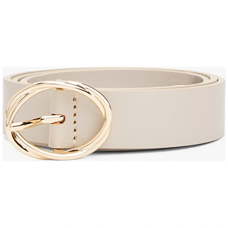 TOMMY HILFIGER Chic Twist Buckle Leather Belt