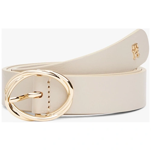 TOMMY HILFIGER Chic Twist Buckle Leather Belt