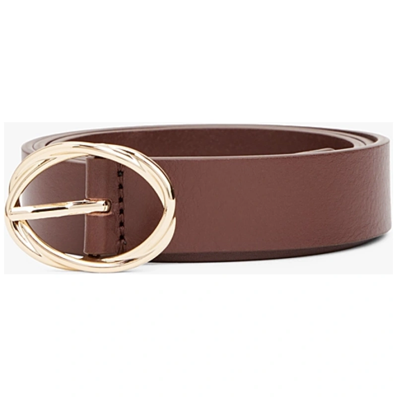 TOMMY HILFIGER Chic Twist Buckle Leather Belt