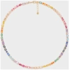 NALI ENAMEL NECKLACE W/ ZIRCONS RAINBOW MIX