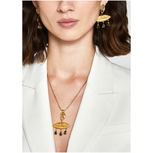 NALI LIPS NECKLACE S.STEEL GOLD